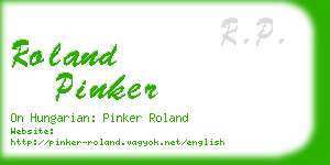 roland pinker business card